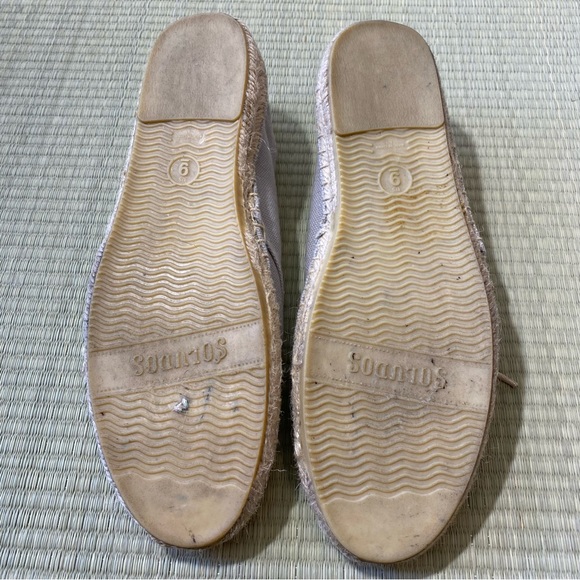 Soludos Lace Up Espadrilles Shoes Women's 9 Grey Jute Canvas Casual Stroll Walk - Picture 5 of 7